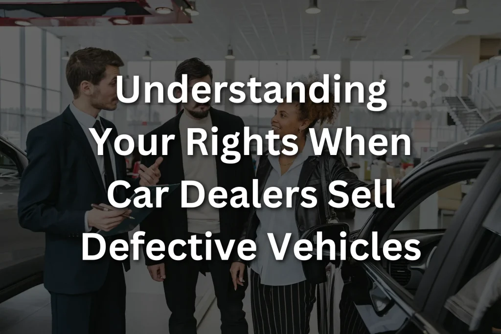 understanding your rights when car dealers sell defective vehicles