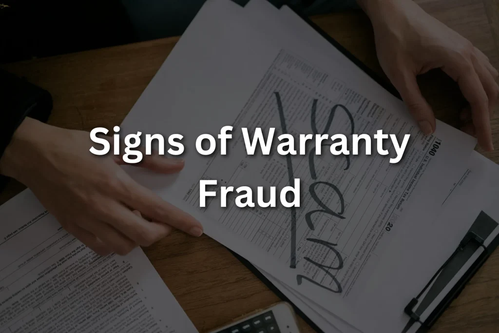 signs of warranty fraud