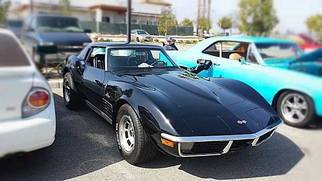 potential old and damaged used car at a dealership