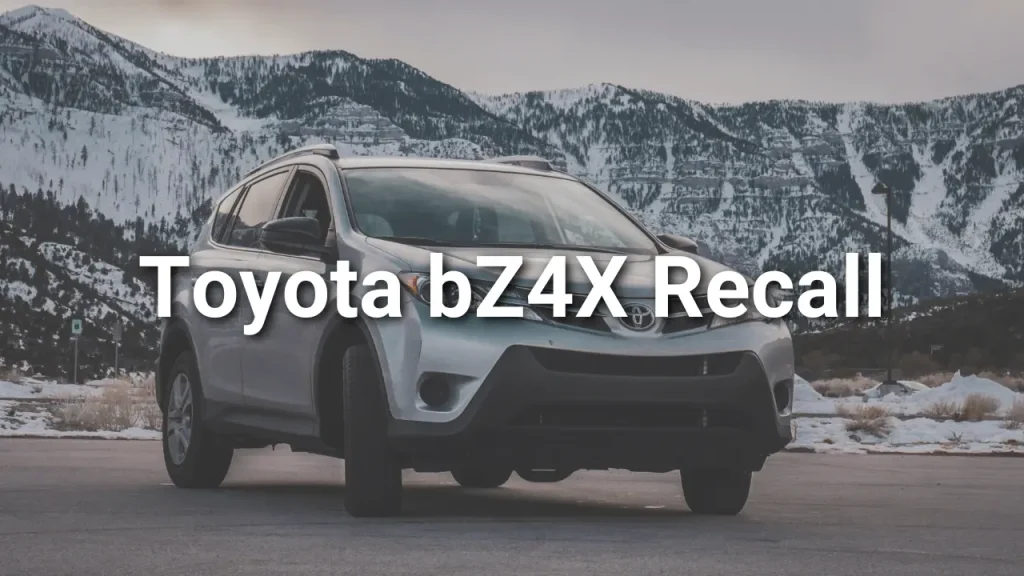 toyota bz4x recall