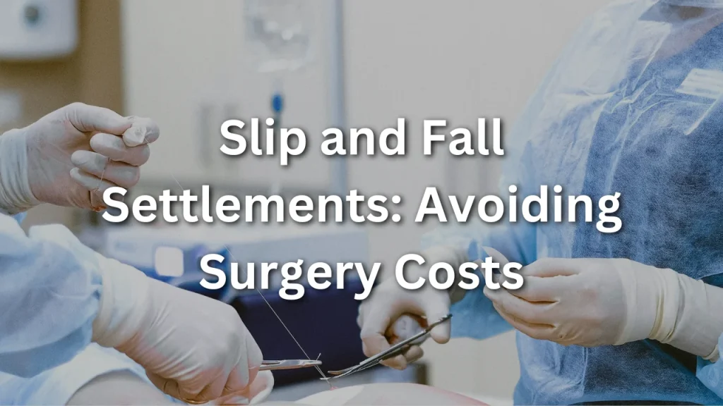 slip and fall settlements avoiding surgery costs