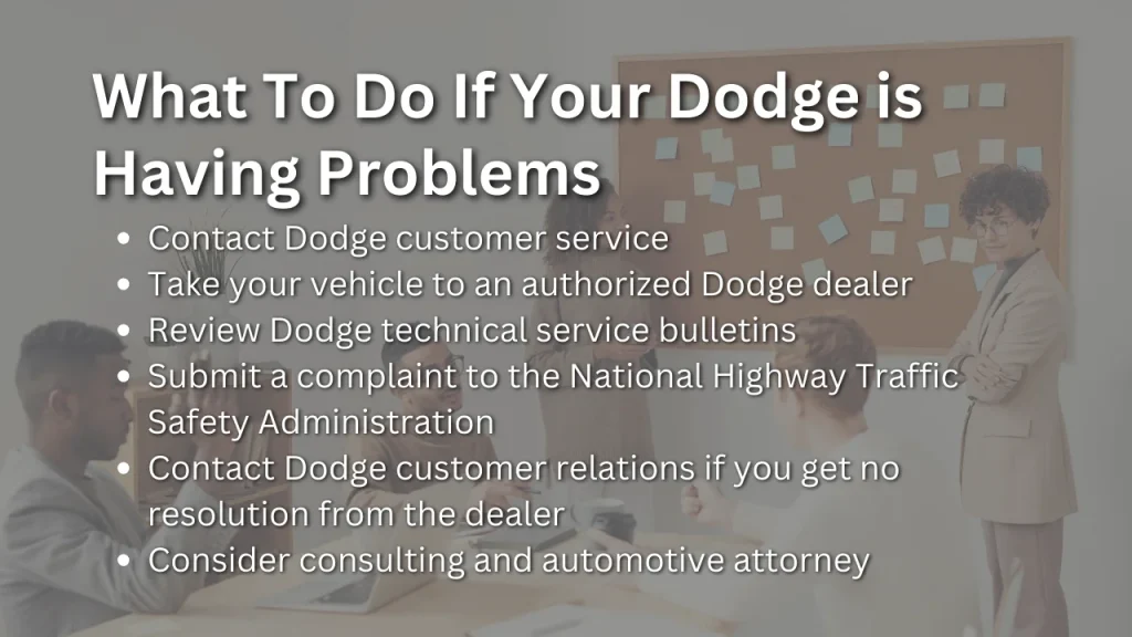 what to do if your dodge is having problems