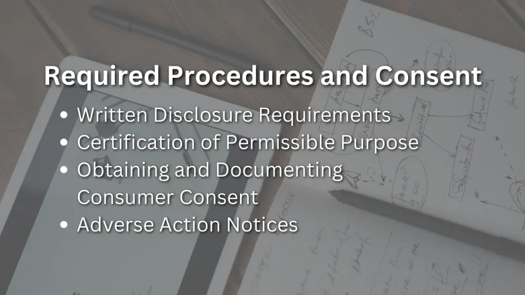 required procedures and consent
