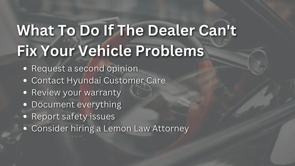 What To Do If The Dealer Can't Fix Your Vehicle Problems