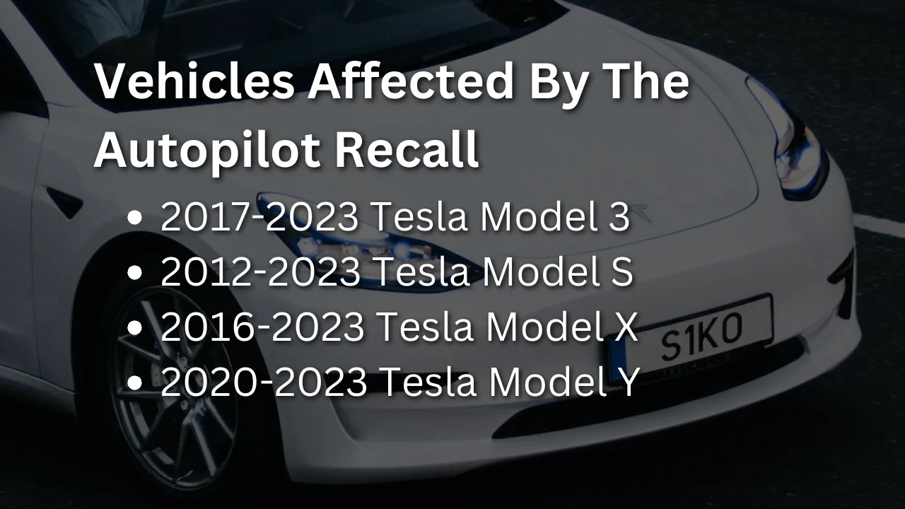 Vehicles Affected By The Autopilot Recall
