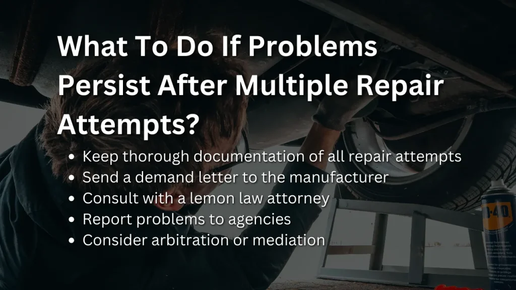 What To Do If Problems Persist After Multiple Repair Attempts