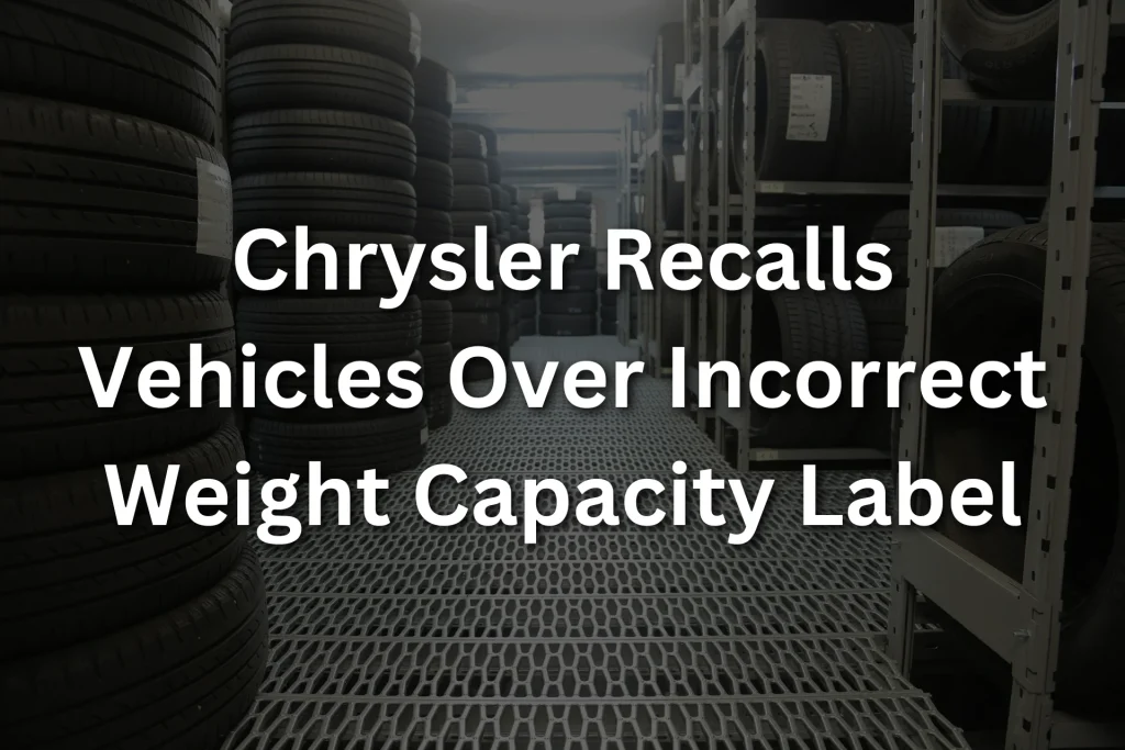 Chrysler Recalls Vehicles Over Incorrect Weight Capacity Label