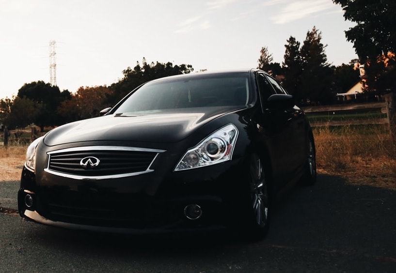 black infiniti car