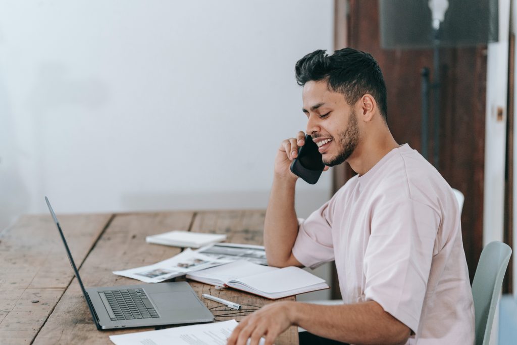 person on the phone